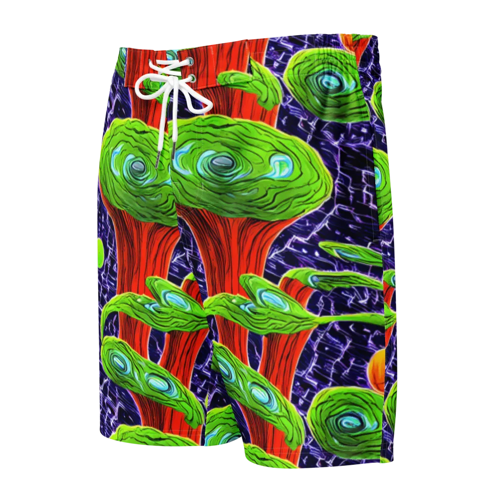 Psychedelic Grove on Men's Board Shorts — Front