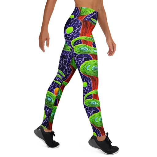 Psychedelic Grove on a Yoga Leggings