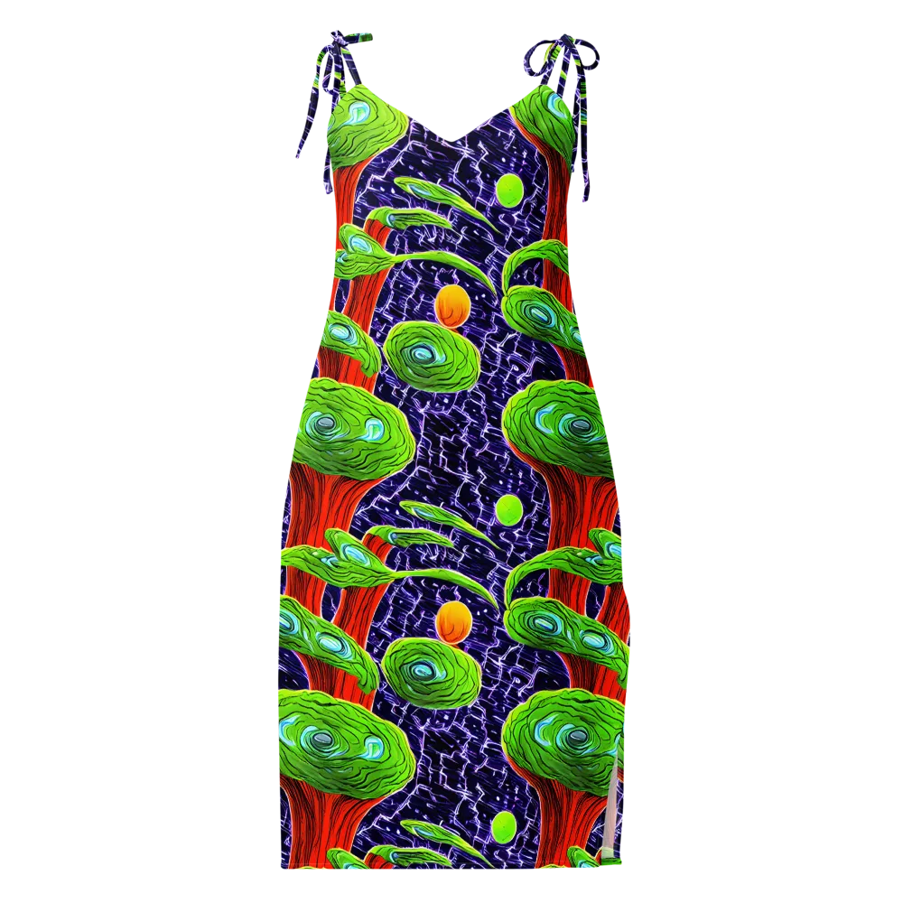 Psychedelic Grove on Slip Dress — Front