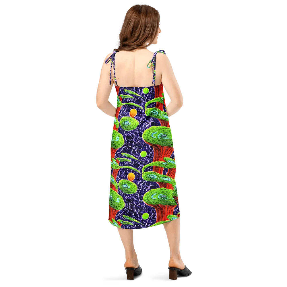 Psychedelic Grove on Slip Dress — Back