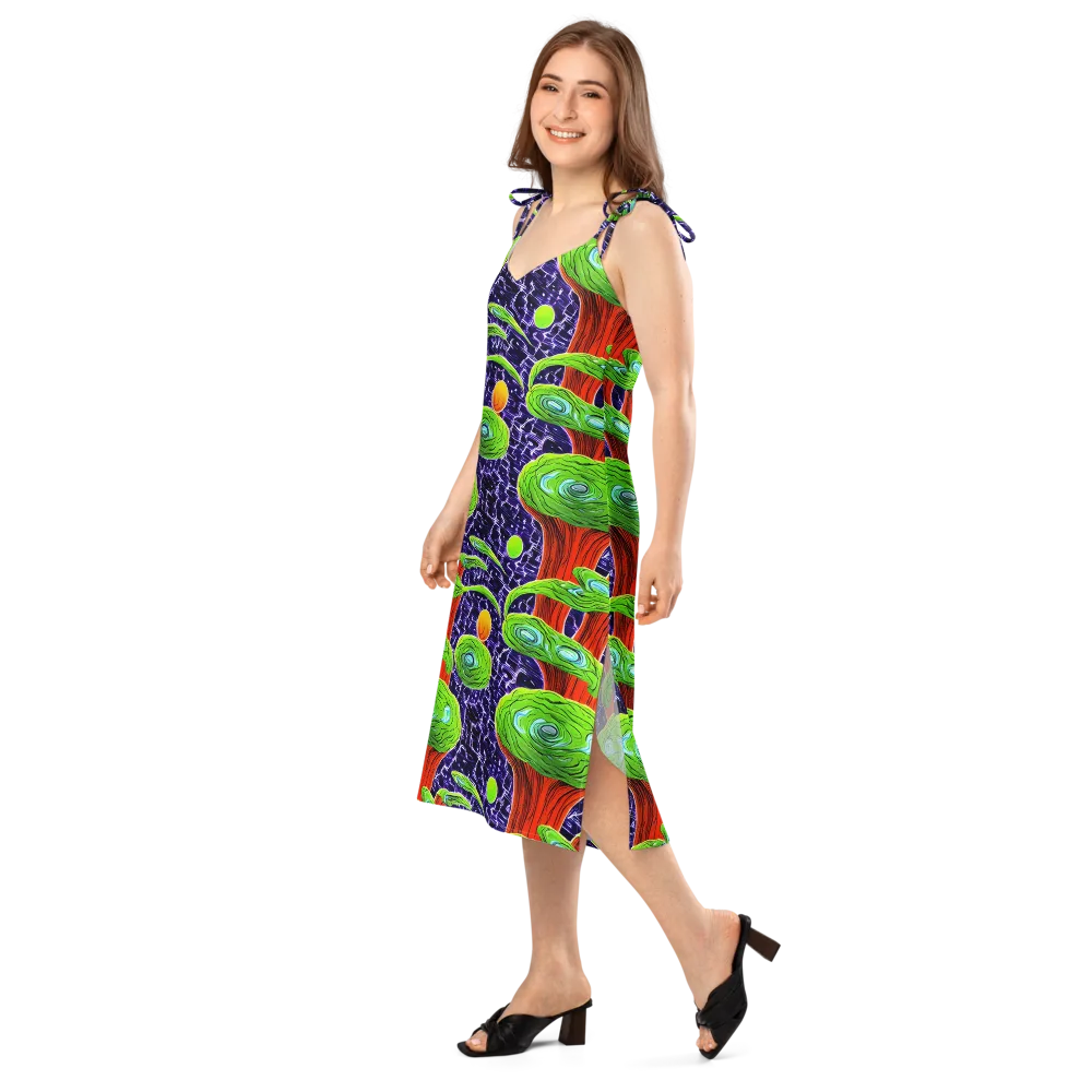 Psychedelic Grove on Slip Dress — Left Front