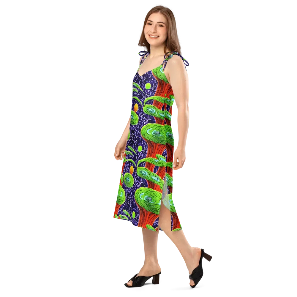 Psychedelic Grove on Slip Dress — Left Front