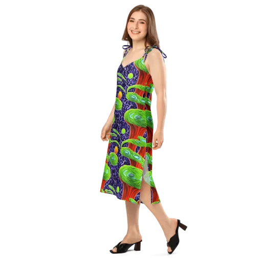 Psychedelic Grove on a Slip Dress