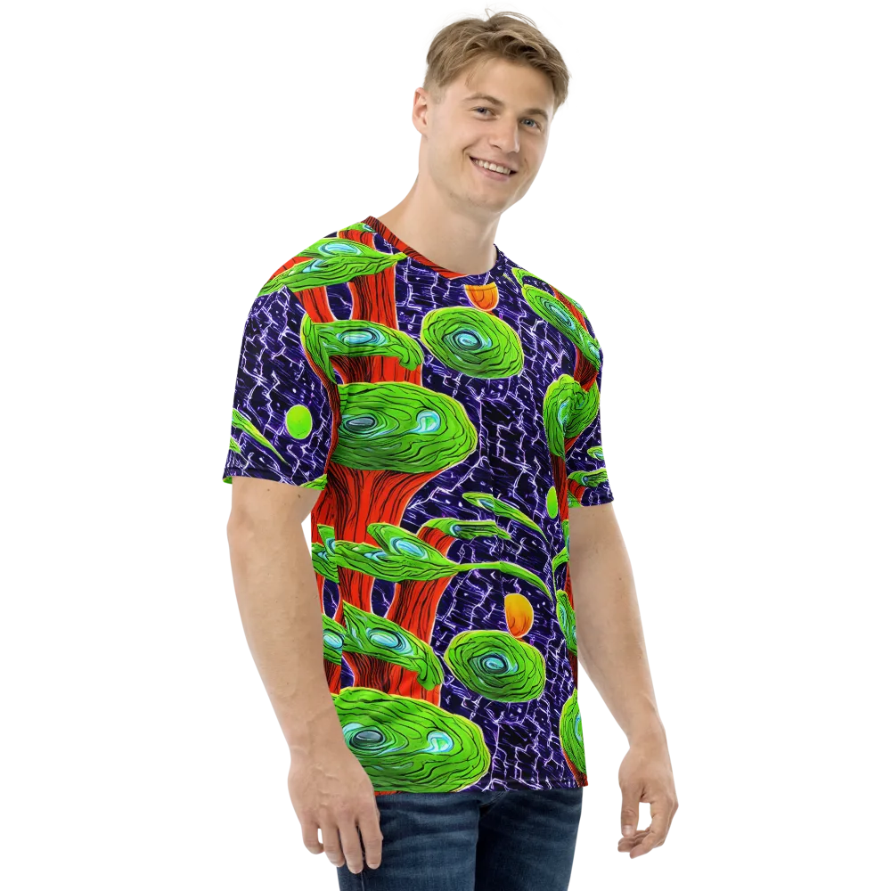 Psychedelic Grove on Men's Crew Neck T-Shirt — Right