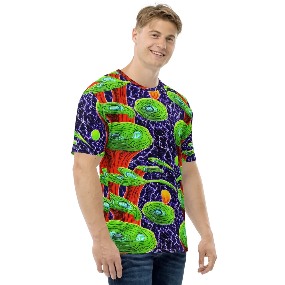 Psychedelic Grove on Men's Crew Neck T-Shirt — Right