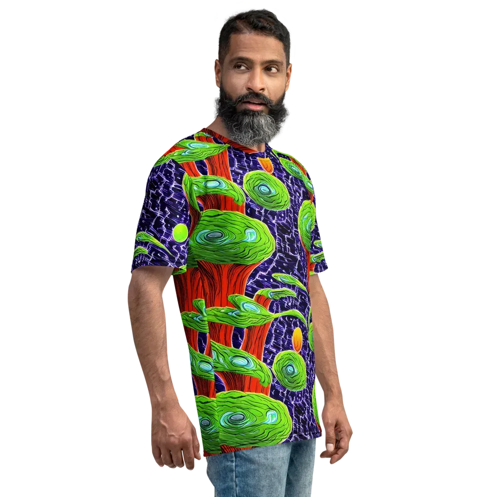 Psychedelic Grove on Men's Crew Neck T-Shirt — Right