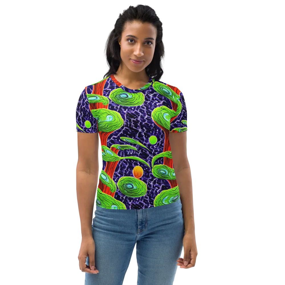 Psychedelic Grove on Women's Crew Neck T-Shirt — Front