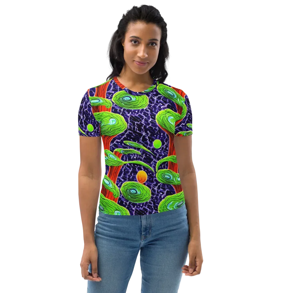 Psychedelic Grove on Women's Crew Neck T-Shirt — Front