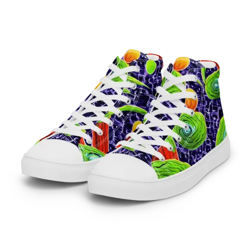 Psychedelic Grove on a Women's High Top Canvas Shoes