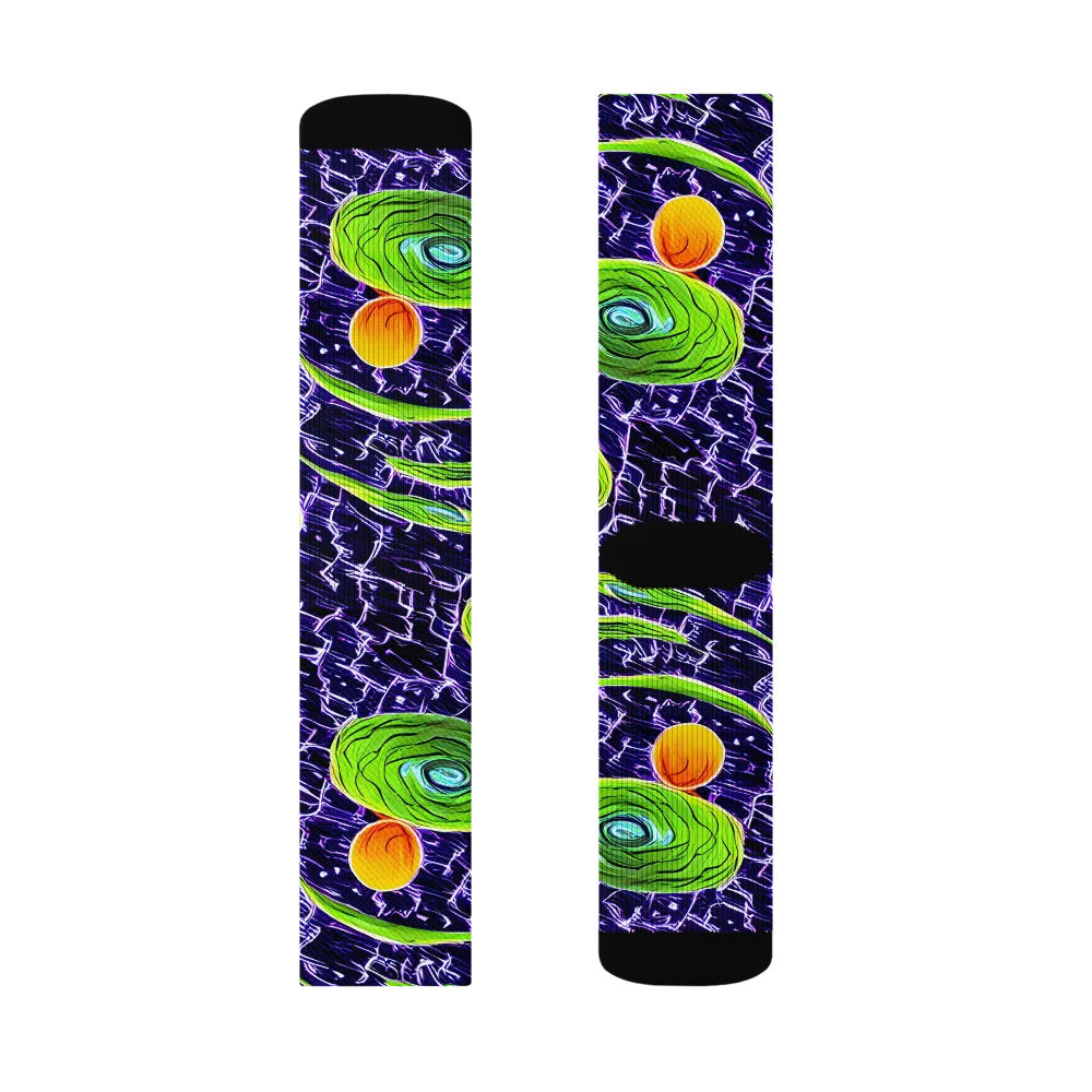 Psychedelic Grove on Socks — Left Sock