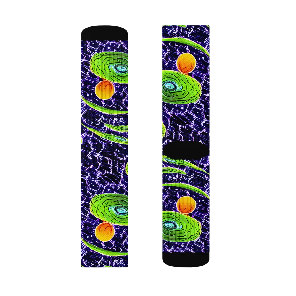Psychedelic Grove on Socks — Right Sock