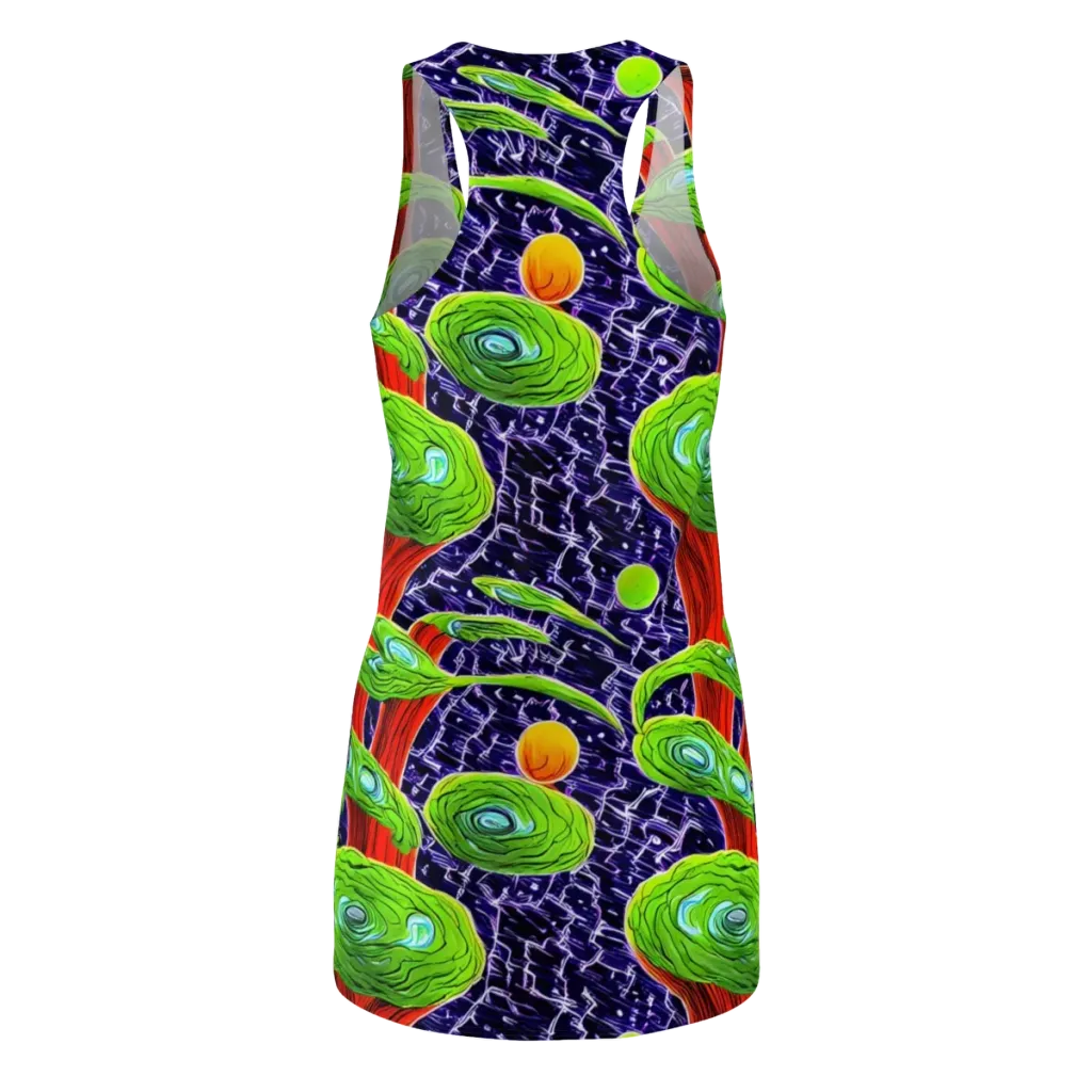Psychedelic Grove on Racerback Dress — Back