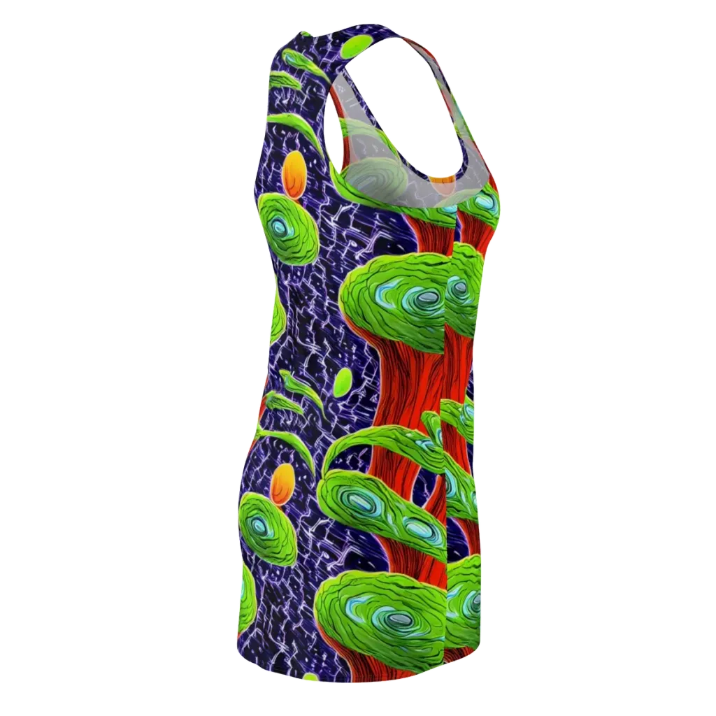 Psychedelic Grove on Racerback Dress — Back Side