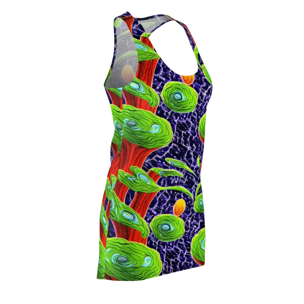 Psychedelic Grove on Racerback Dress — Front Side