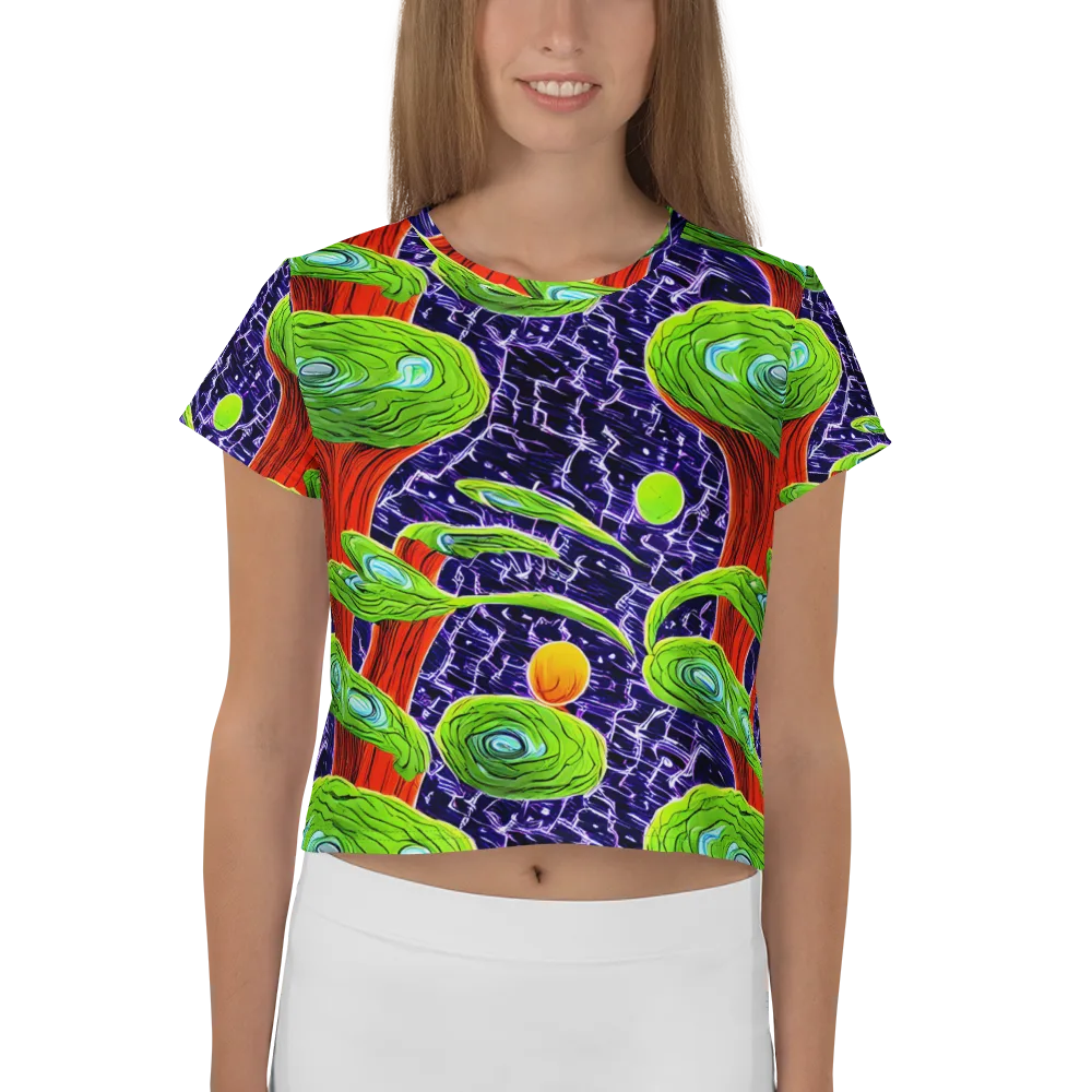 Psychedelic Grove on Crop Tee — Front