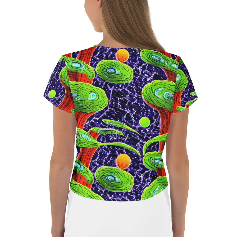 Psychedelic Grove on Crop Tee — Back