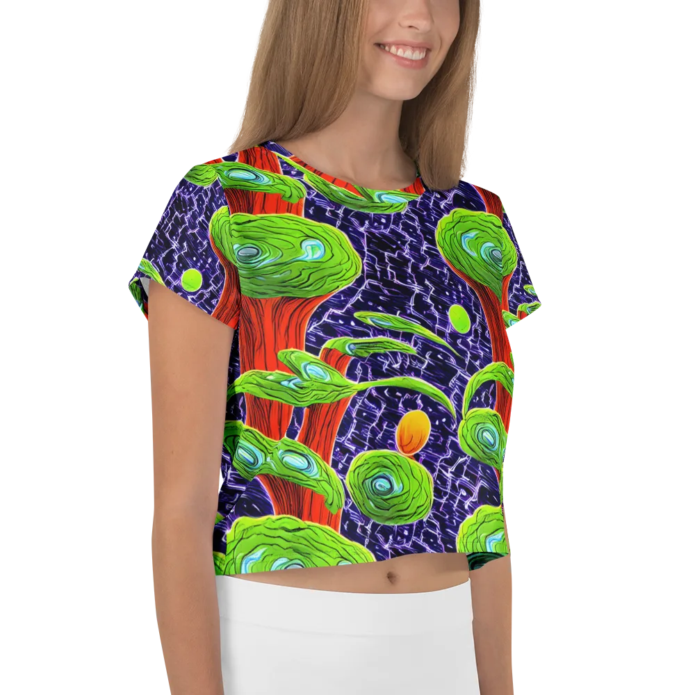Psychedelic Grove on Crop Tee — Right