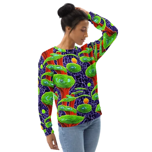 Psychedelic Grove on a Sweatshirt