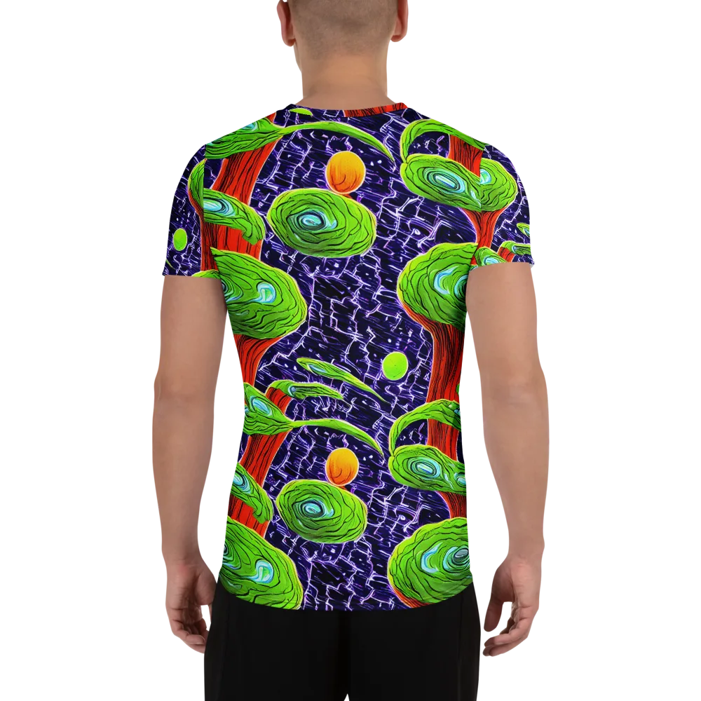 Psychedelic Grove on Men's Athletic T-Shirt — Back