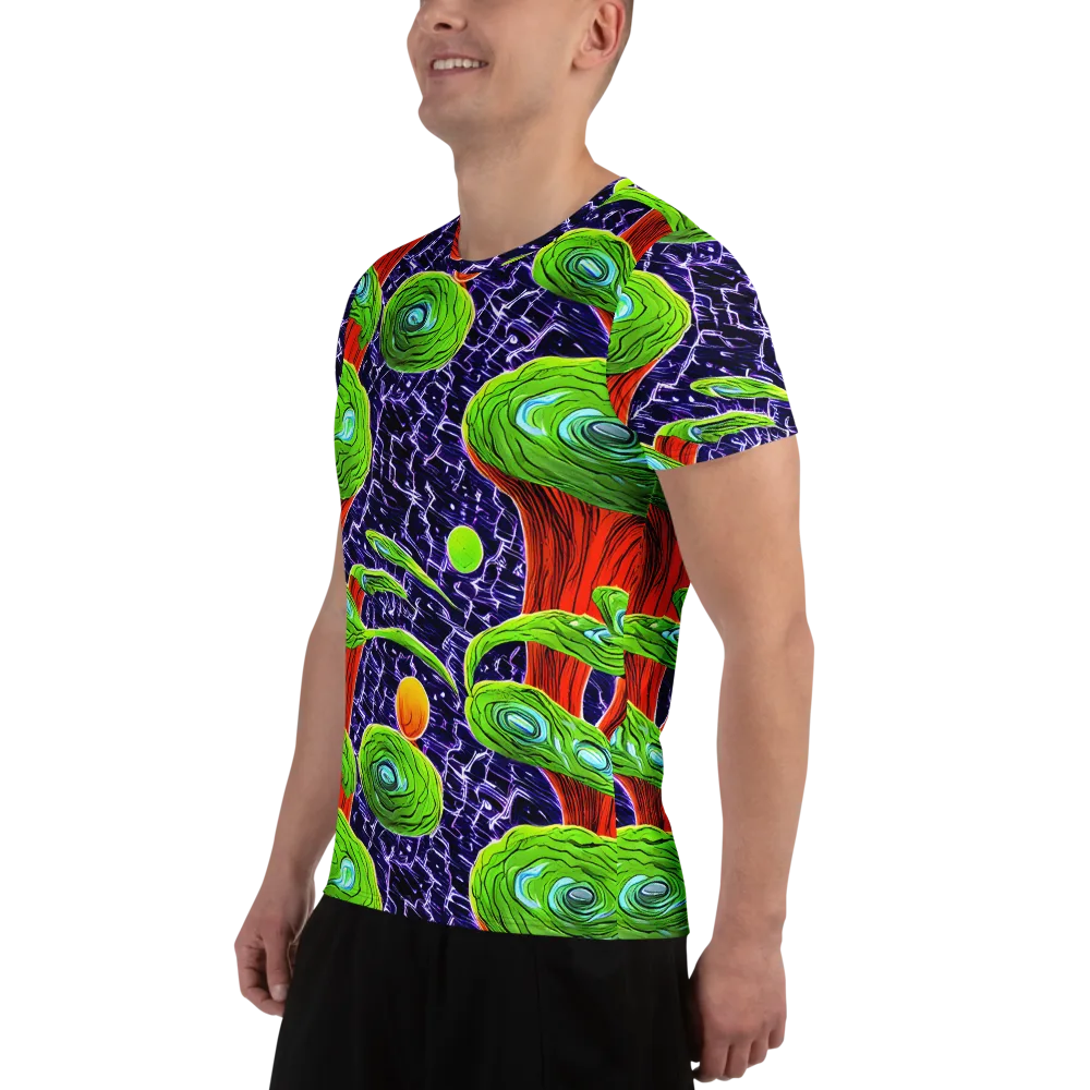 Psychedelic Grove on Men's Athletic T-Shirt — Left