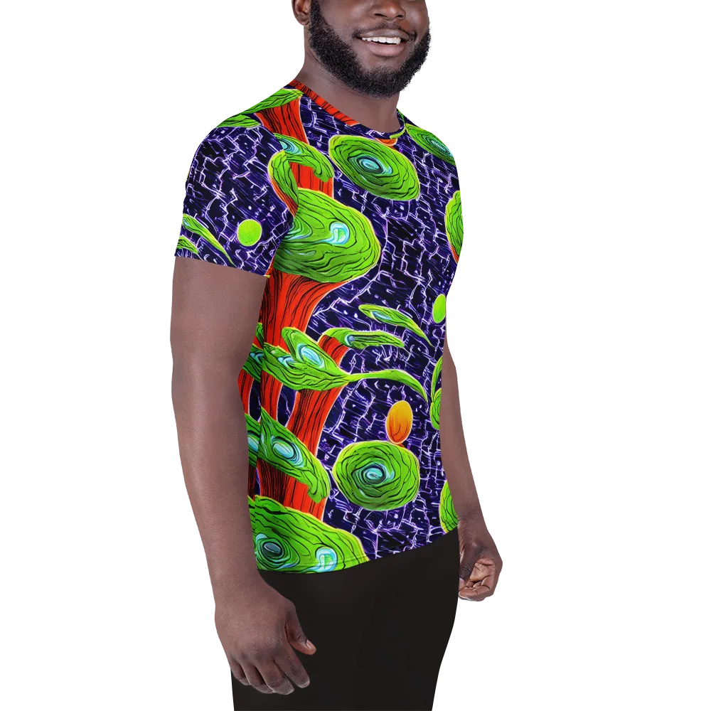 Psychedelic Grove on Men's Athletic T-Shirt — Right