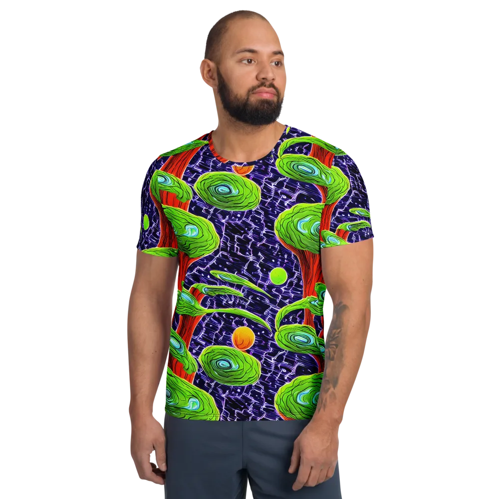 Psychedelic Grove on Men's Athletic T-Shirt — Front