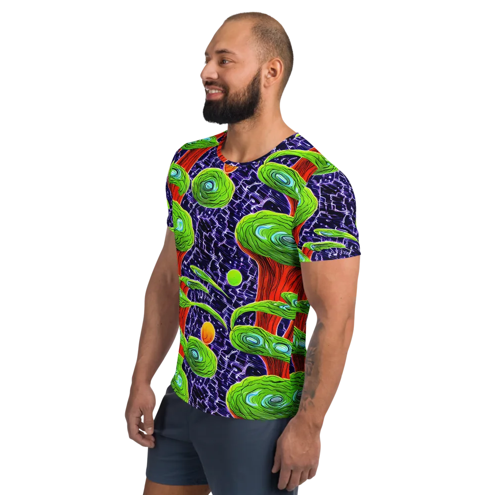 Psychedelic Grove on Men's Athletic T-Shirt — Left