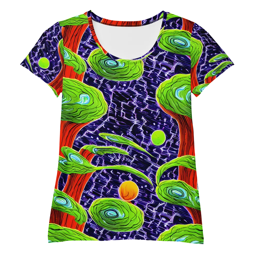 Psychedelic Grove on Women's Athletic T-Shirt — Front