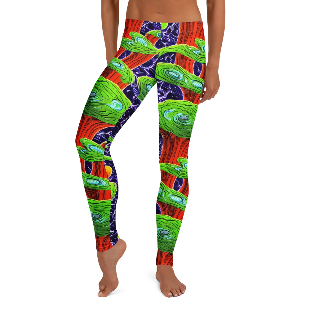 Psychedelic Grove on Leggings — Front