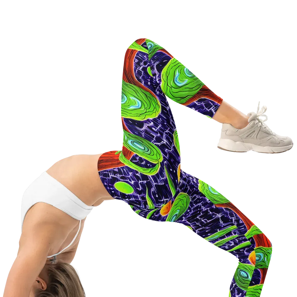 Psychedelic Grove on Leggings — Right