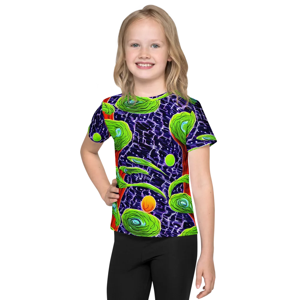 Psychedelic Grove on Kids Crew Neck T-Shirt — Front