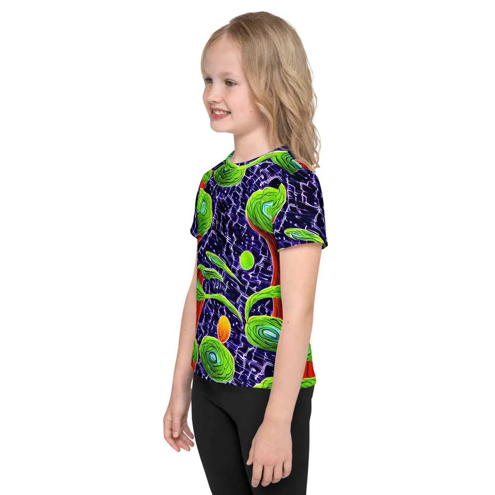 Psychedelic Grove on Kids Crew Neck T-Shirt — Left