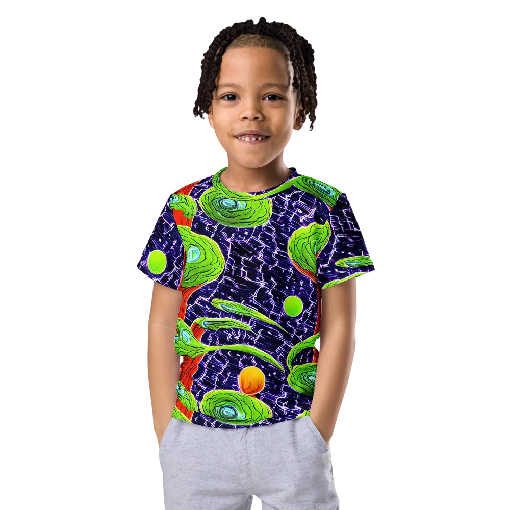 Psychedelic Grove on Kids Crew Neck T-Shirt — Front