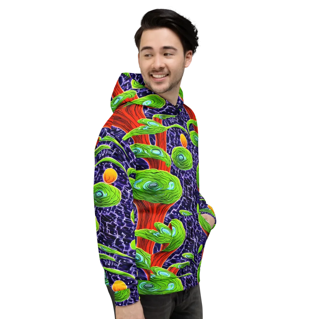 Psychedelic Grove on Hoodie — Right