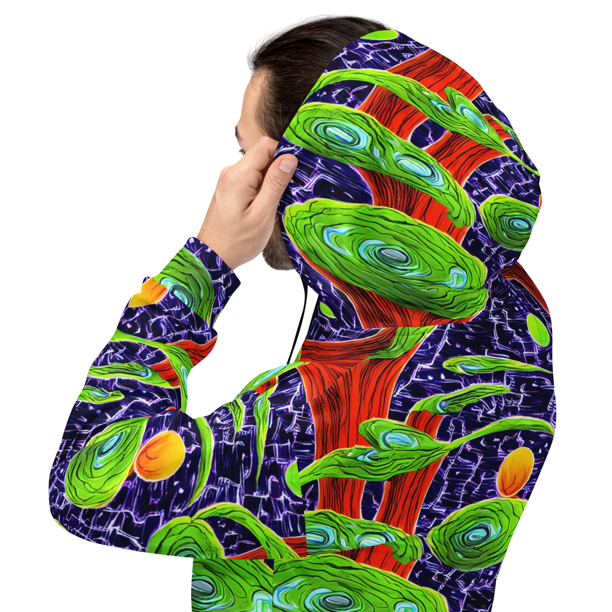 Psychedelic Grove on Hoodie — Back