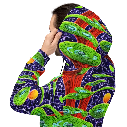 Psychedelic Grove on a Hoodie