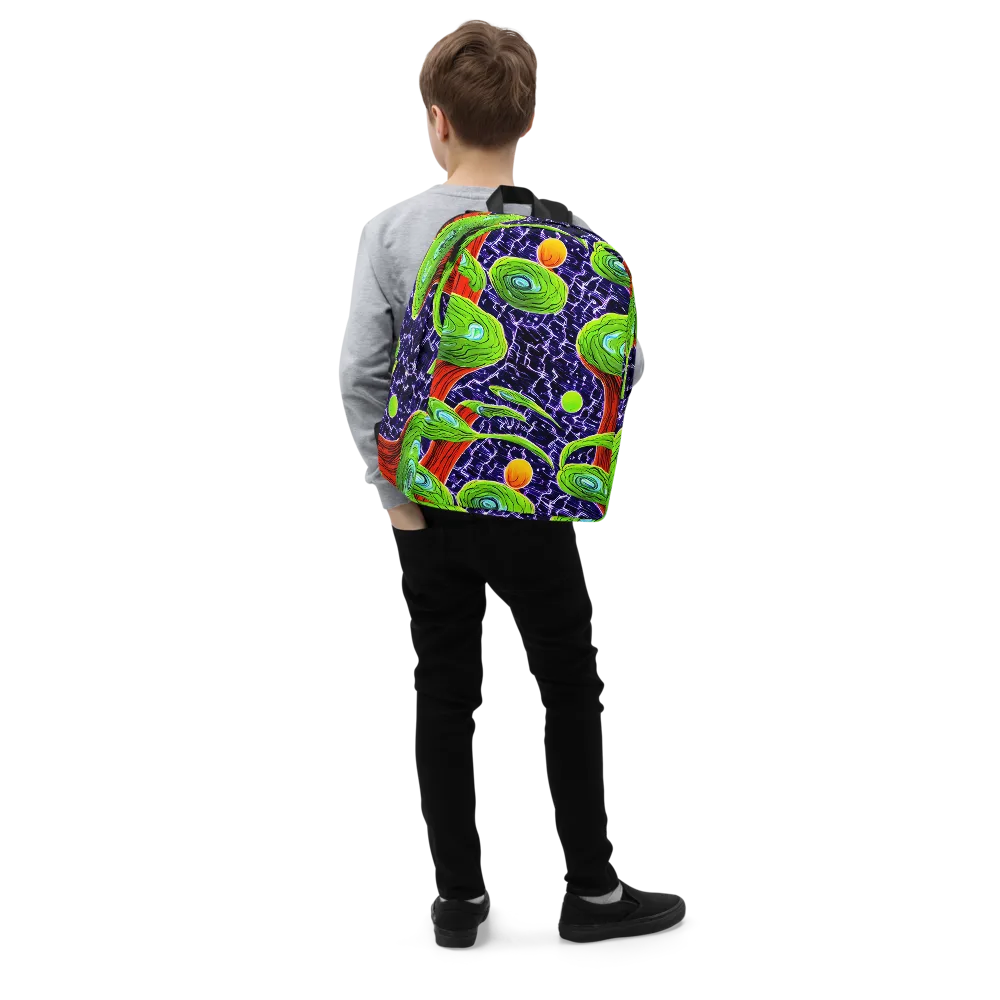 Psychedelic Grove on Minimalist Backpack — Right Front