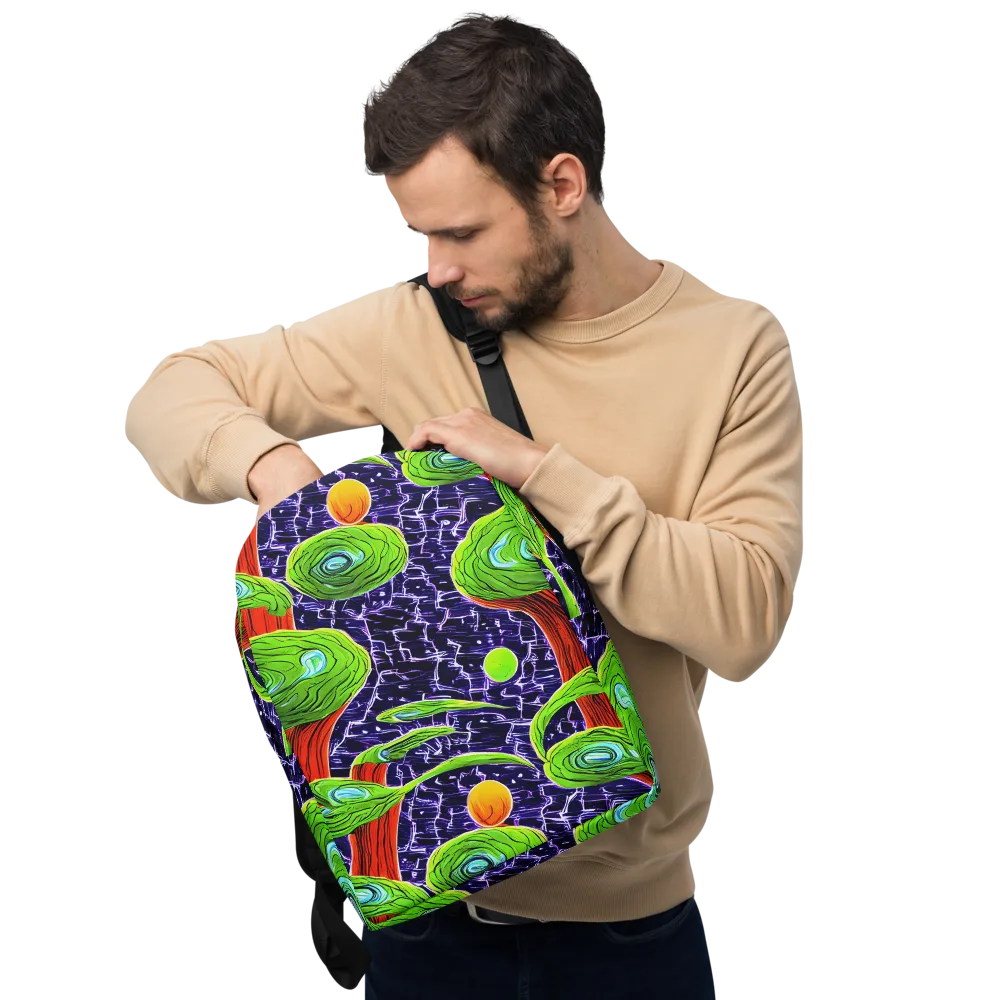 Psychedelic Grove on Minimalist Backpack — Front