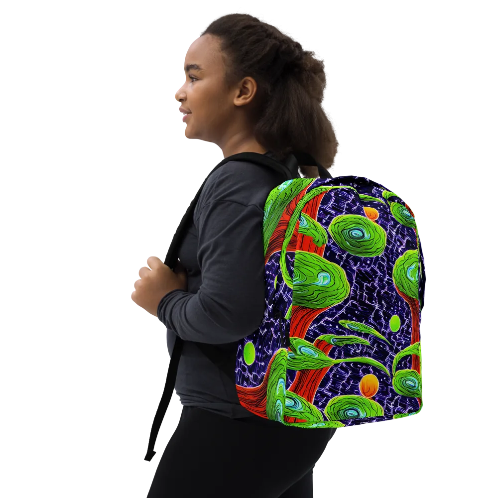 Psychedelic Grove on Minimalist Backpack — Right Front