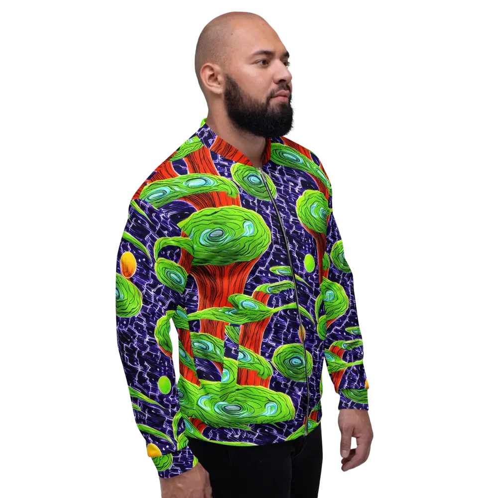 Psychedelic Grove on Bomber Jacket — Right