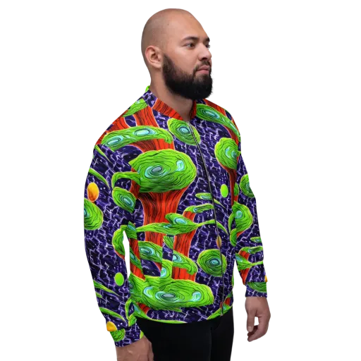 Psychedelic Grove on a Bomber Jacket