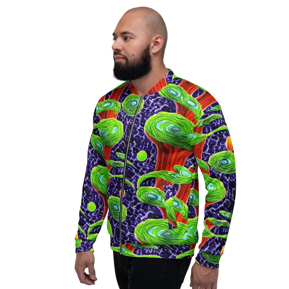Psychedelic Grove on Bomber Jacket — Left