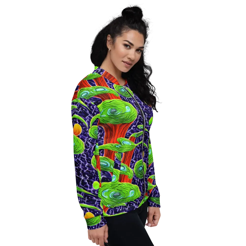 Psychedelic Grove on Bomber Jacket — Right