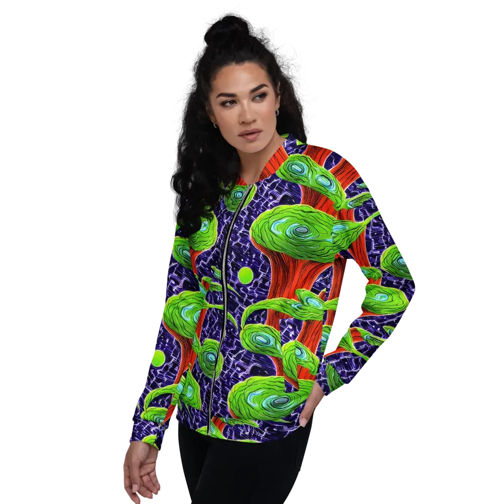 Psychedelic Grove on Bomber Jacket — Left