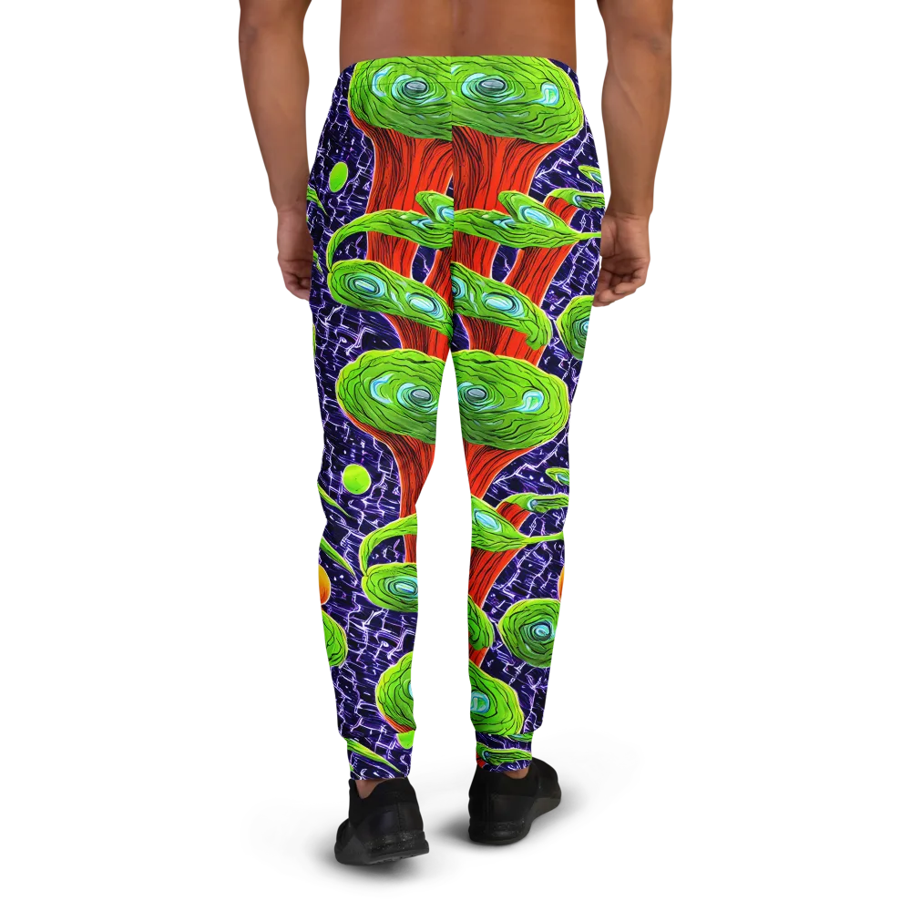 Psychedelic Grove on Men's Joggers — Back