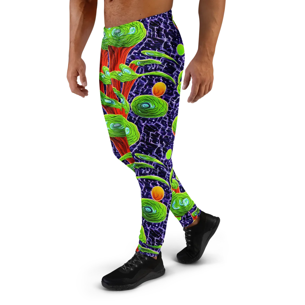 Psychedelic Grove on Men's Joggers — Left
