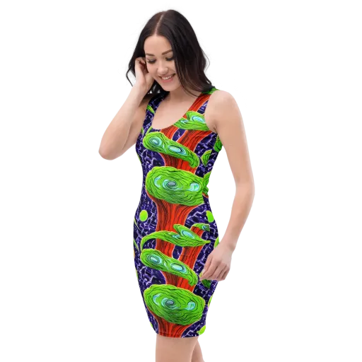 Psychedelic Grove on a Bodycon Dress
