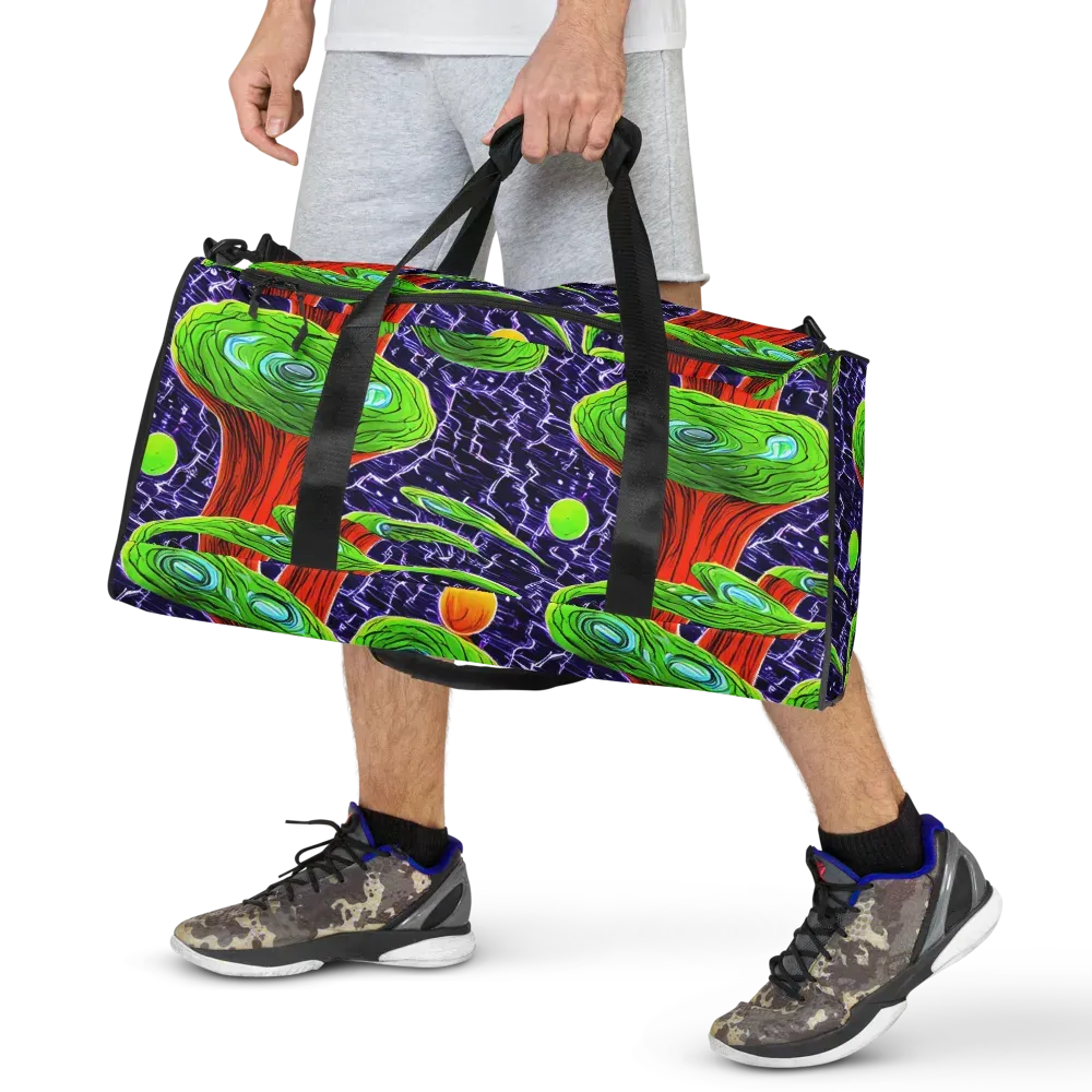 Psychedelic Grove on Duffle Bag — Front