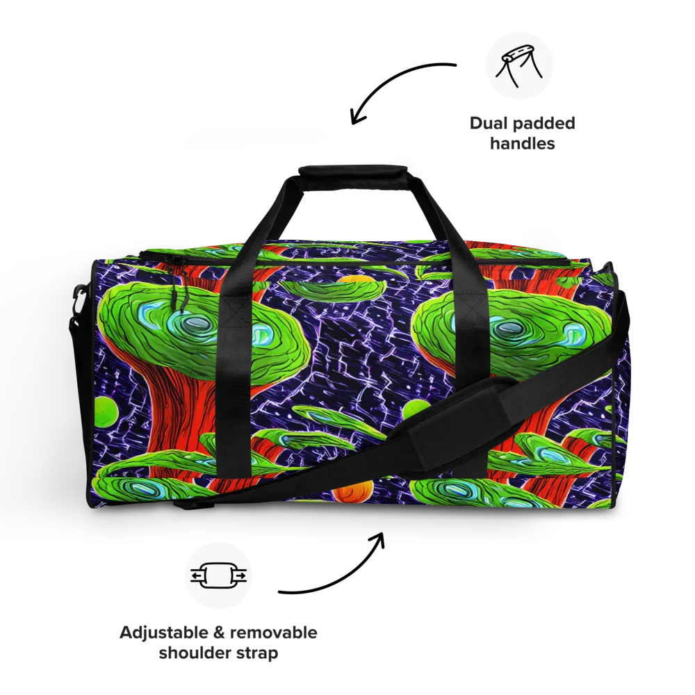 Psychedelic Grove on Duffle Bag — Front