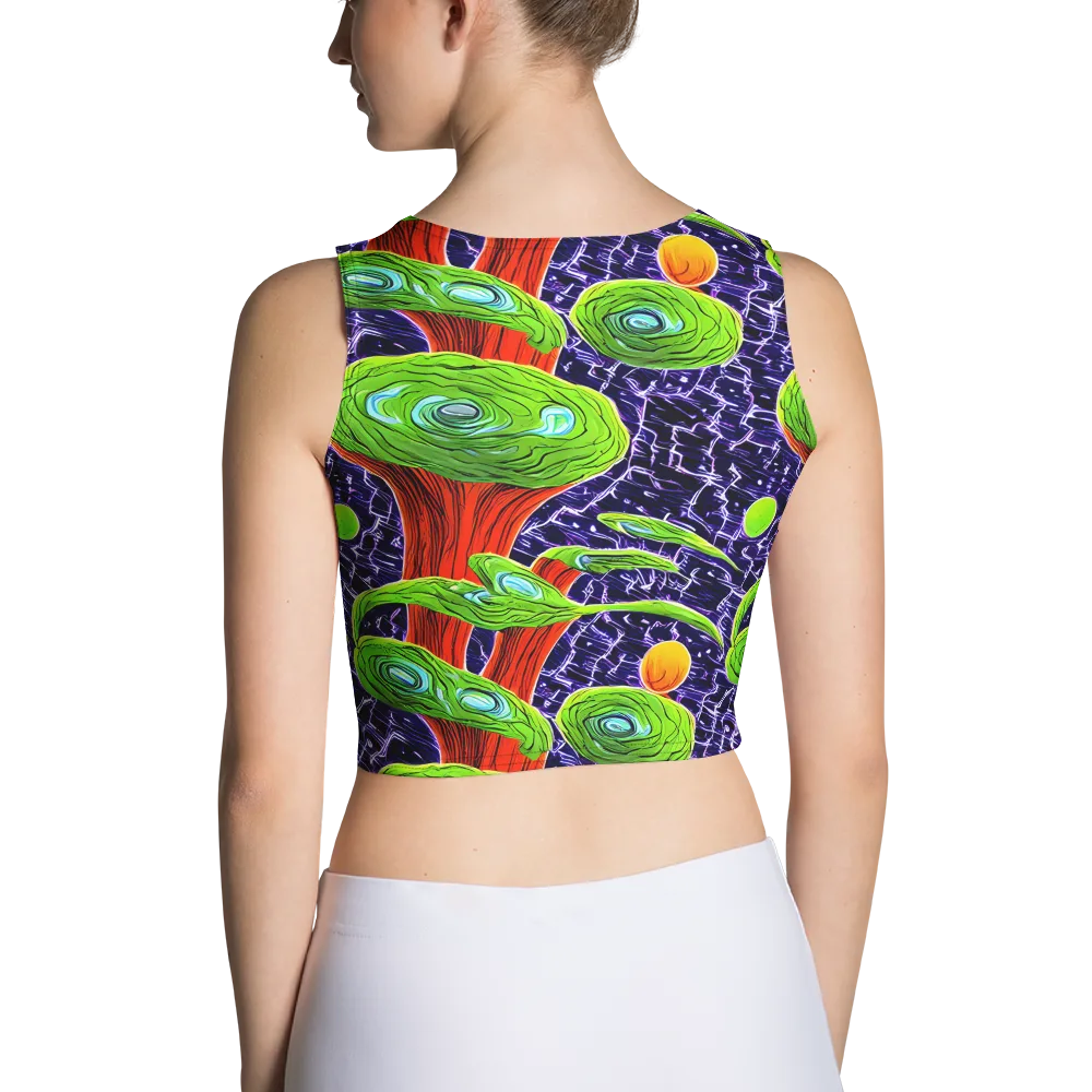 Psychedelic Grove on Crop Top — Back